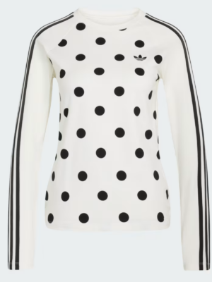 Adidas Originals POLKA DOTS SLIM LONG SLEEVE TOP - White