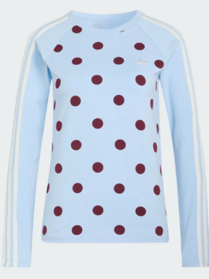 Adidas Originals POLKA DOTS SLIM LONG SLEEVE TOP – Blue